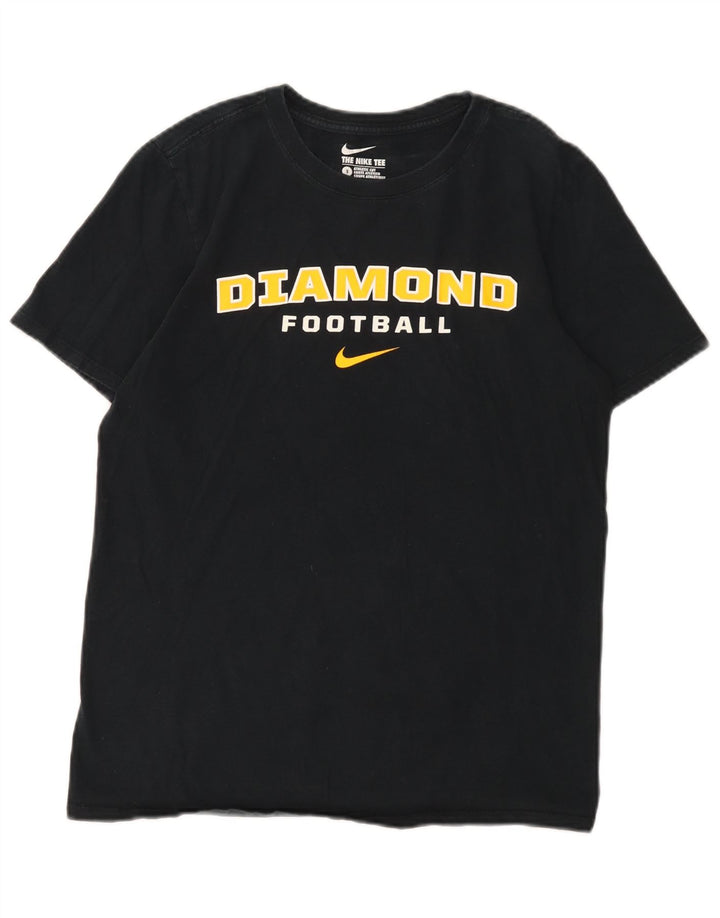 Мужская футболка с рисунком Nike Diamond, маленькая, черная