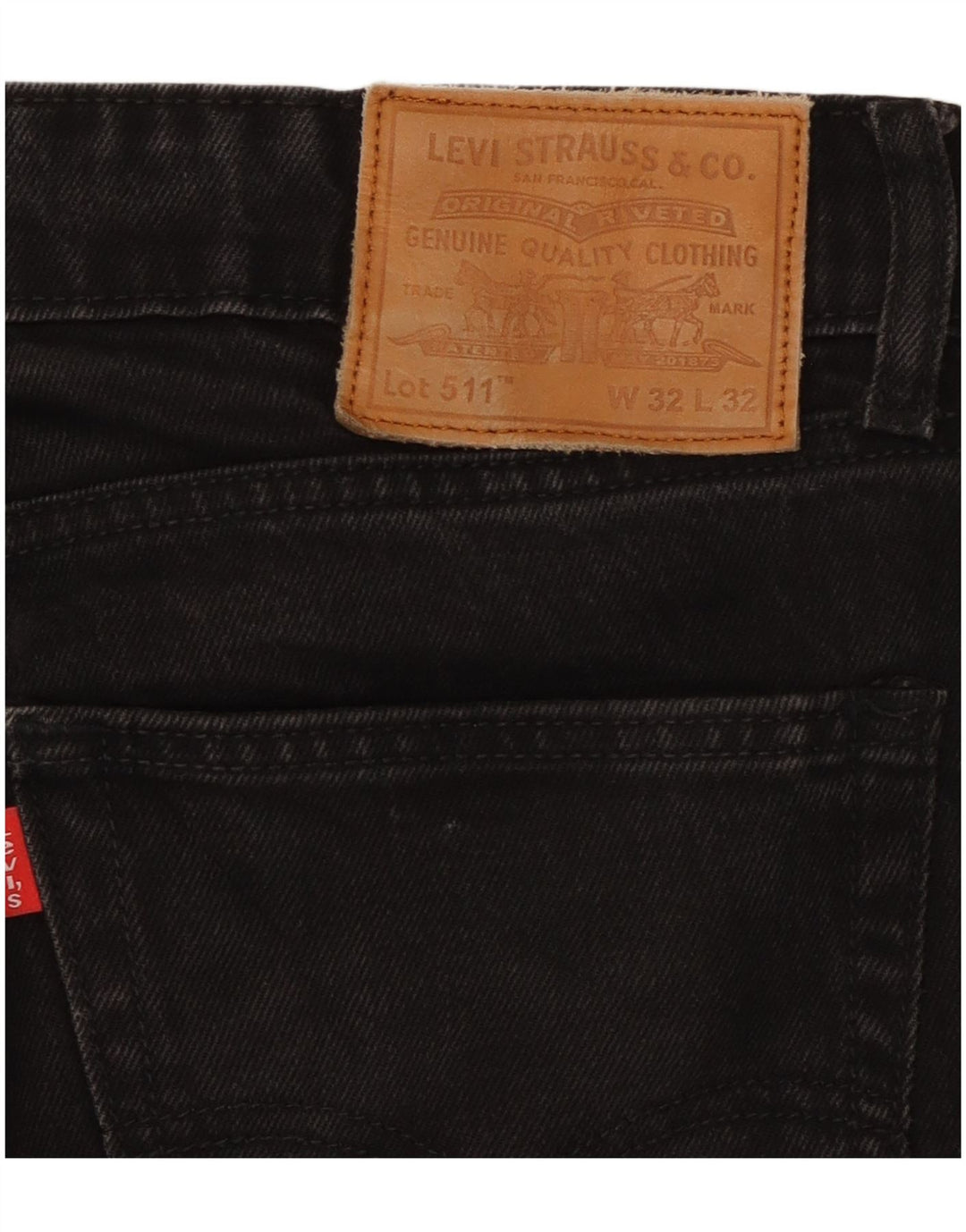 Мужские джинсы Levi's Slim 511 W32 L32, черный хлопок