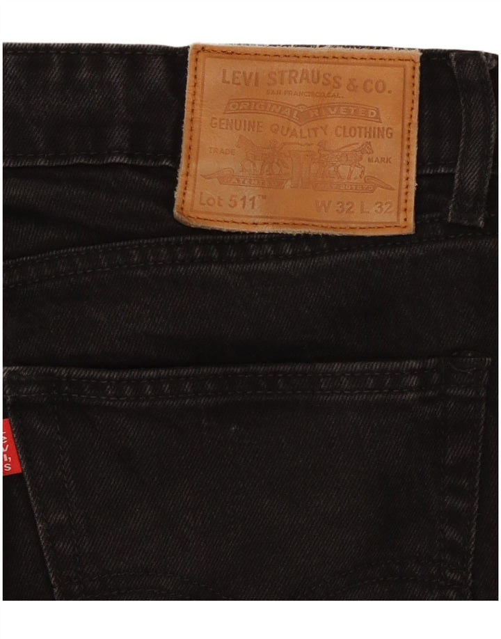 Мужские джинсы Levi's Slim 511 W32 L32, черный хлопок