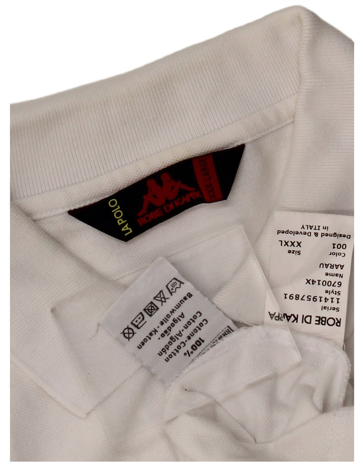 KAPPA Mens Polo Shirt 3XL White Cotton