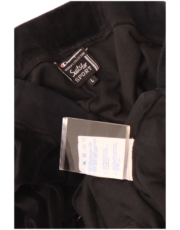 Женский бархатный спортивный костюм Champion UK 16, большой размер, черный хлопок