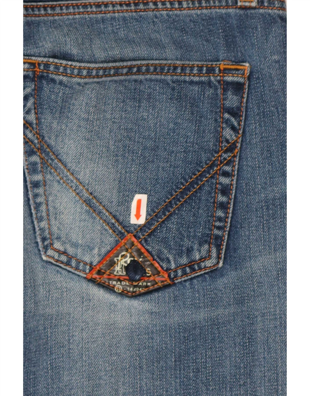 Мужские зауженные джинсы Roy Rogers IT 47 Medium W33 L33 Синий хлопок