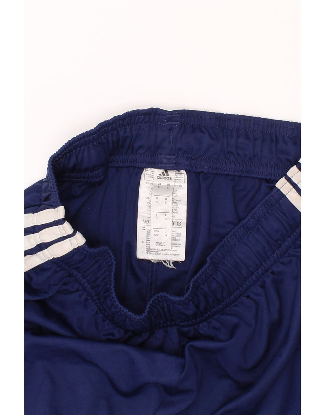 ADIDAS Boys Sport Shorts 7-8 Years Small Blue Polyester Vintage Adidas and Second-Hand Adidas from Messina Hembry 