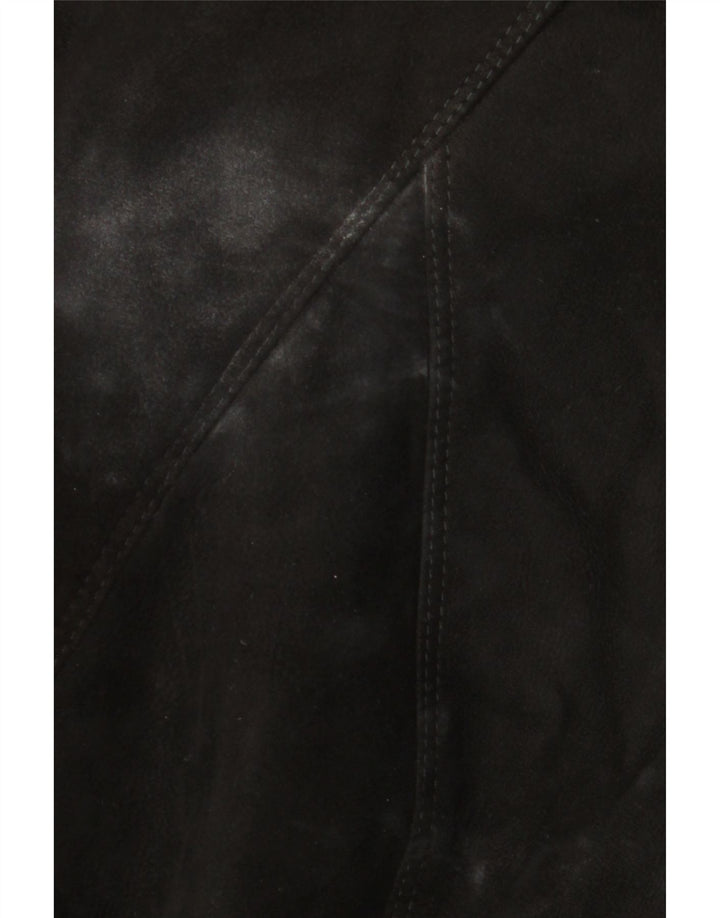 Винтажная женская дубленка UK 18 XL, черная