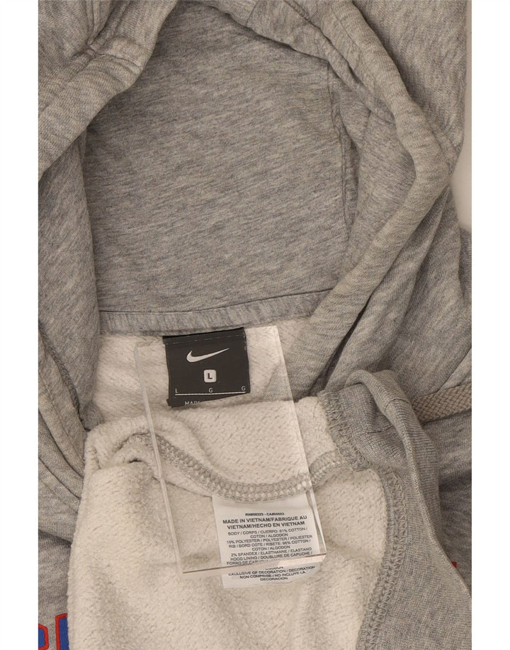 NIKE Mens Graphic Hoodie Jumper Large Grey Cotton Vintage Nike and Second-Hand Nike from Messina Hembry 