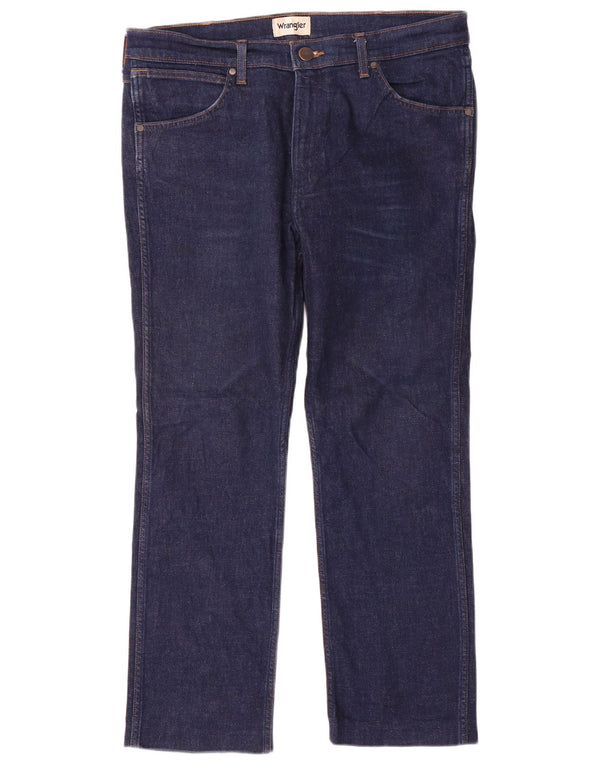Мужские прямые джинсы Wrangler Greensboro Regular Fit W36 L28 темно-синие