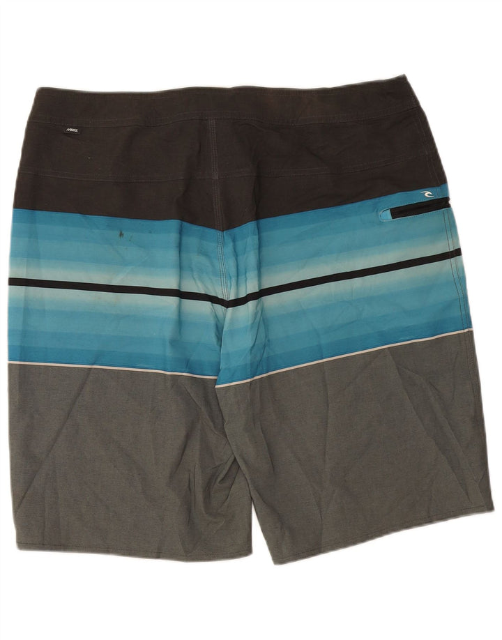 Мужские шорты для плавания RIP CURL, большие серые, полиэстер с цветными блоками