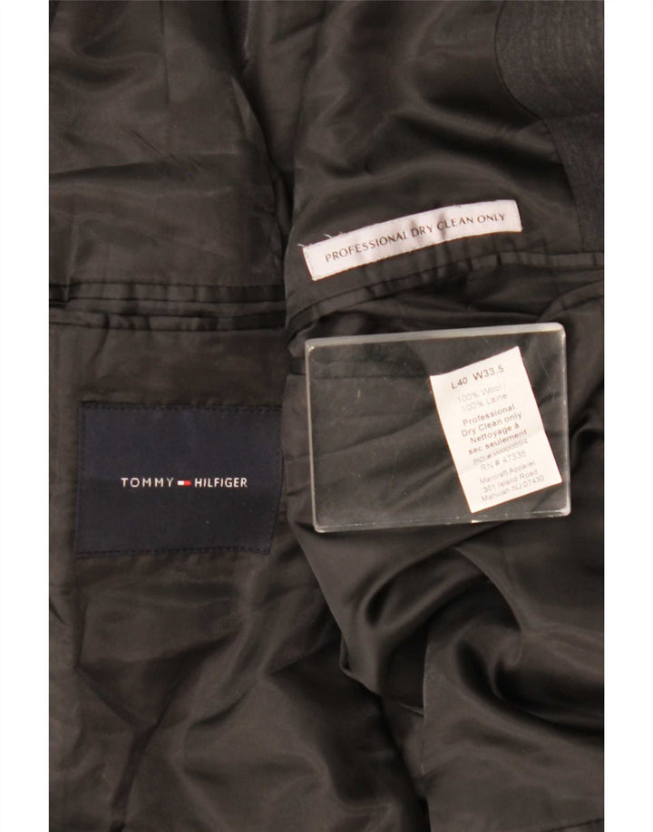 Мужской пиджак Tommy Hilfiger на 2 пуговицах, Великобритания, 40, большой, серый, классический, шерстяной