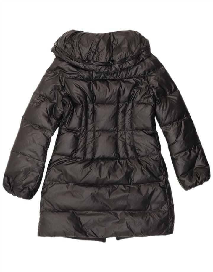 MASSIMO REBECCHI Womens Hooded Padded Coat IT 44 Medium Black Polyamide