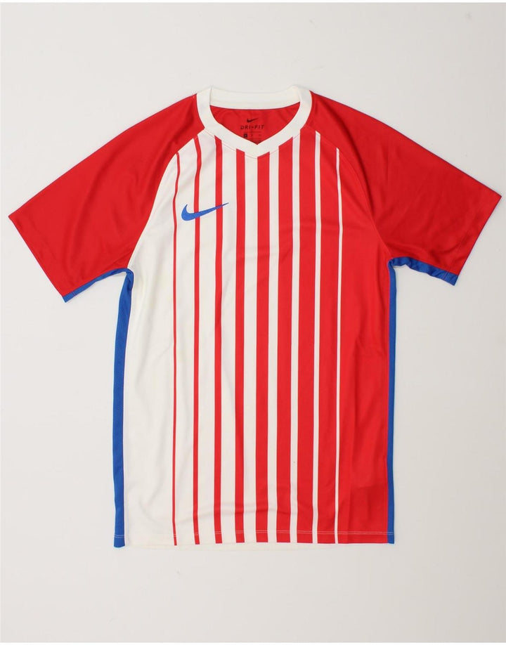 Мужская футболка Nike Dri Fit, полиэстер, маленькая красная полоска
