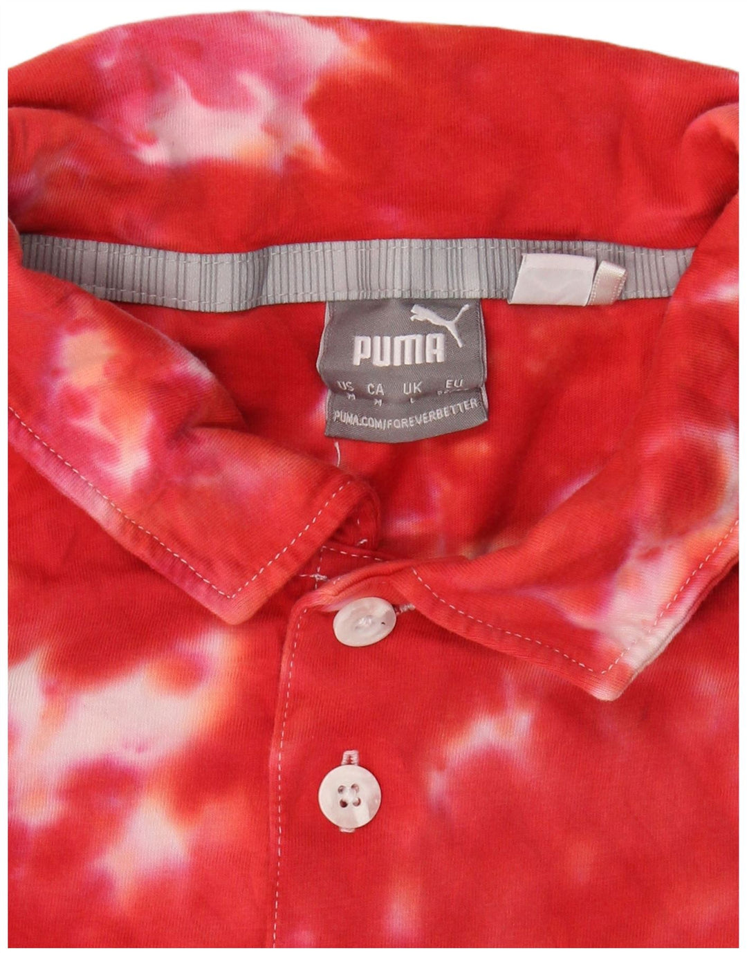Мужская рубашка-поло PUMA, большая красная тай-дай