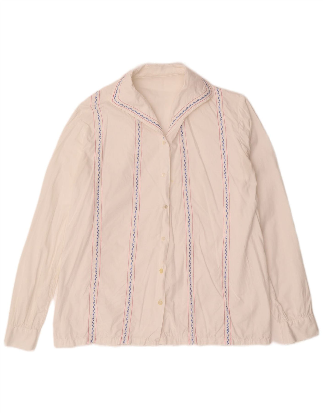 Женская блузка-рубашка VINTAGE UK 16, большая белая полоска