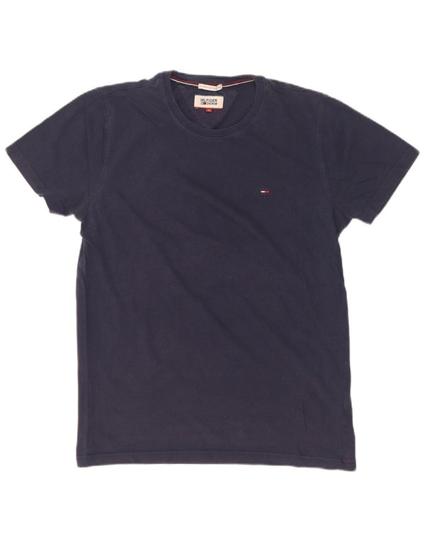 Женская футболка с рисунком Tommy Hilfiger Top UK 12, средний темно-синий хлопок