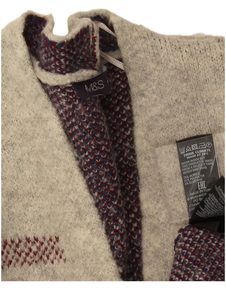 Женский удлиненный кардиган Marks & Spencer UK 16, большая серая клетка