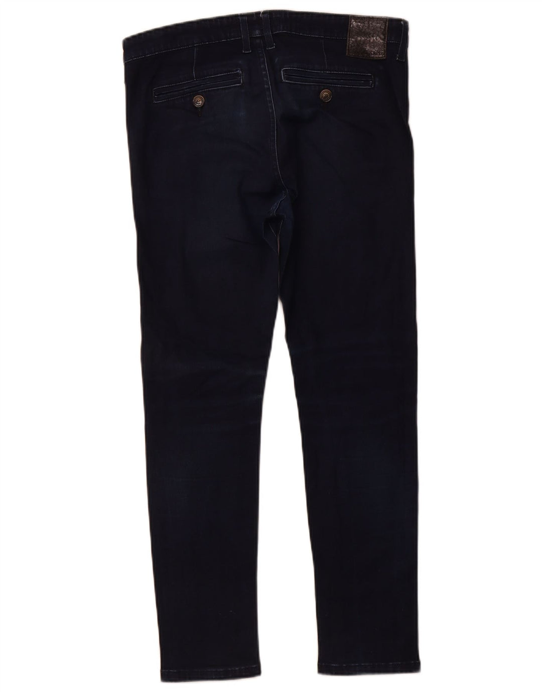 Женские укороченные джинсы с напуском Calvin Klein W26 L25 Темно-синие