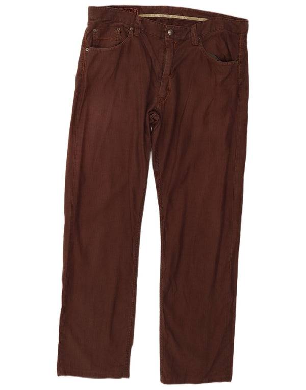 Мужские прямые повседневные брюки Marlboro Classics W38 L30, коричневые хлопковые