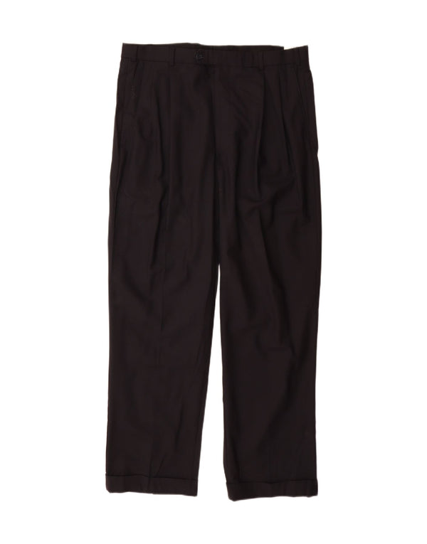 Мужские костюмные брюки Brooks Brothers 346 W36 L32 темно-синие, шерсть