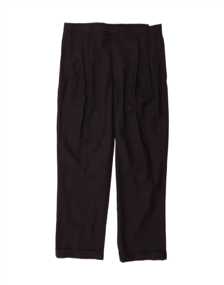 Мужские костюмные брюки Brooks Brothers 346 W36 L32 темно-синие, шерсть