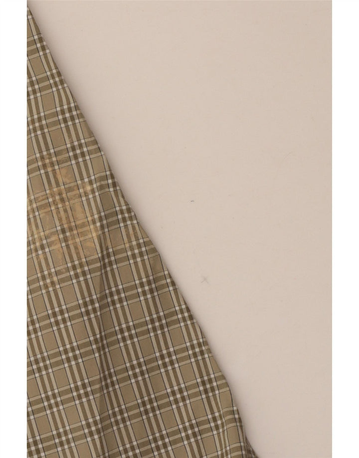 Мужская высокая рубашка EDDIE BAUER в клетку цвета хаки, хлопок