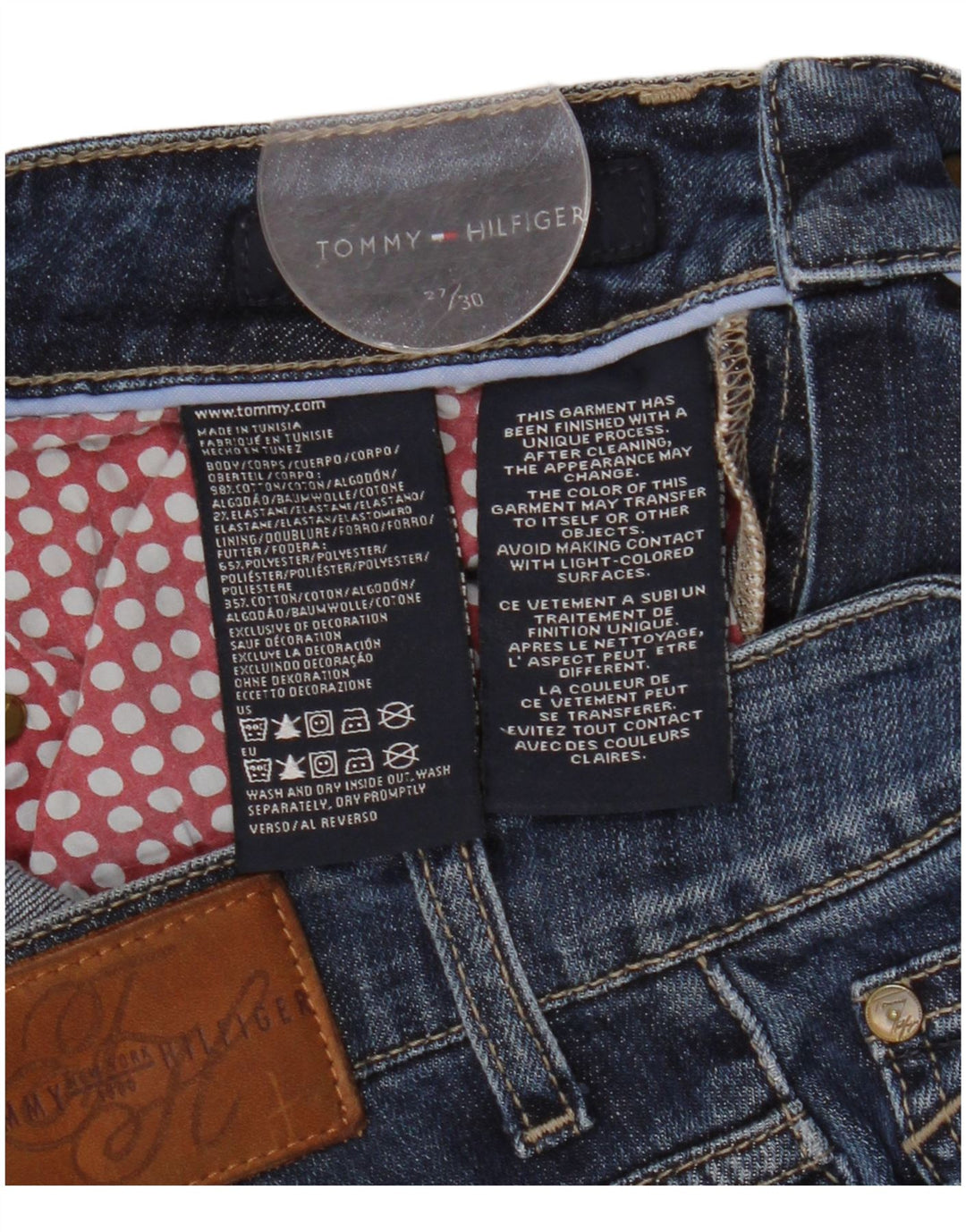 TOMMY HILFIGER Женские джинсы Bootcut W27 L30 Темно-синие, хлопок