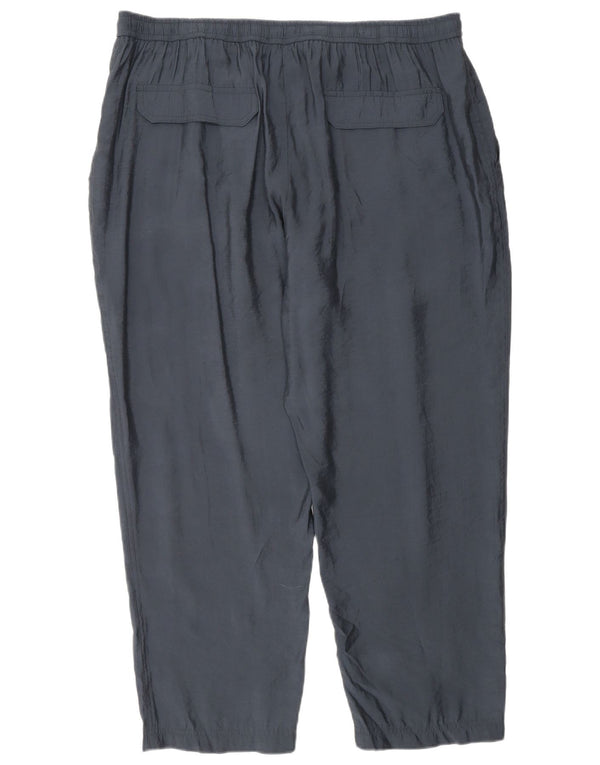Женские прямые укороченные брюки Zara 2XL W34 L26 Темно-синие модальные