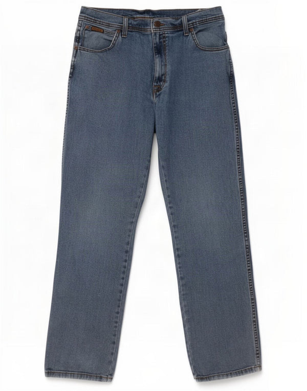 Мужские прямые джинсы Wrangler Texas Stretch W34 L32, синий хлопок
