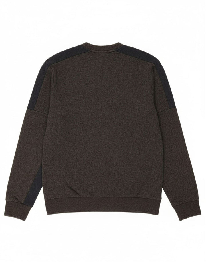 FARAH Mens Sweatshirt Jumper Medium Grey Colourblock Polyester