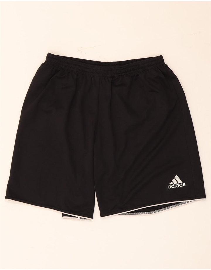 Мужские спортивные шорты Adidas, большие черные из полиэстера