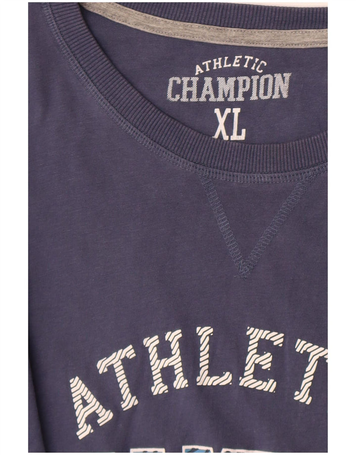 Мужской топ Champion с длинным рукавом и рисунком, XL, синий