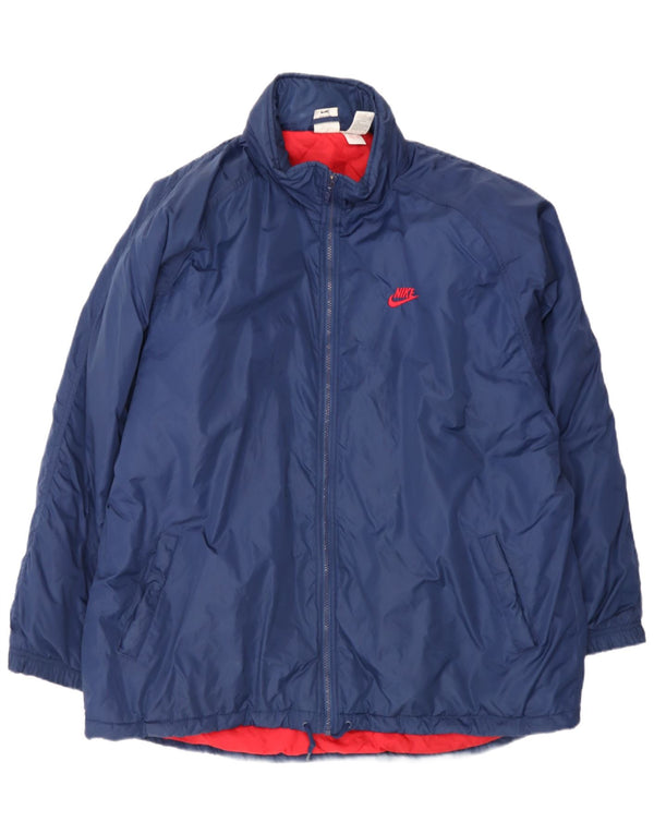 Мужская ветровка Nike UK 42 XL темно-синяя нейлоновая