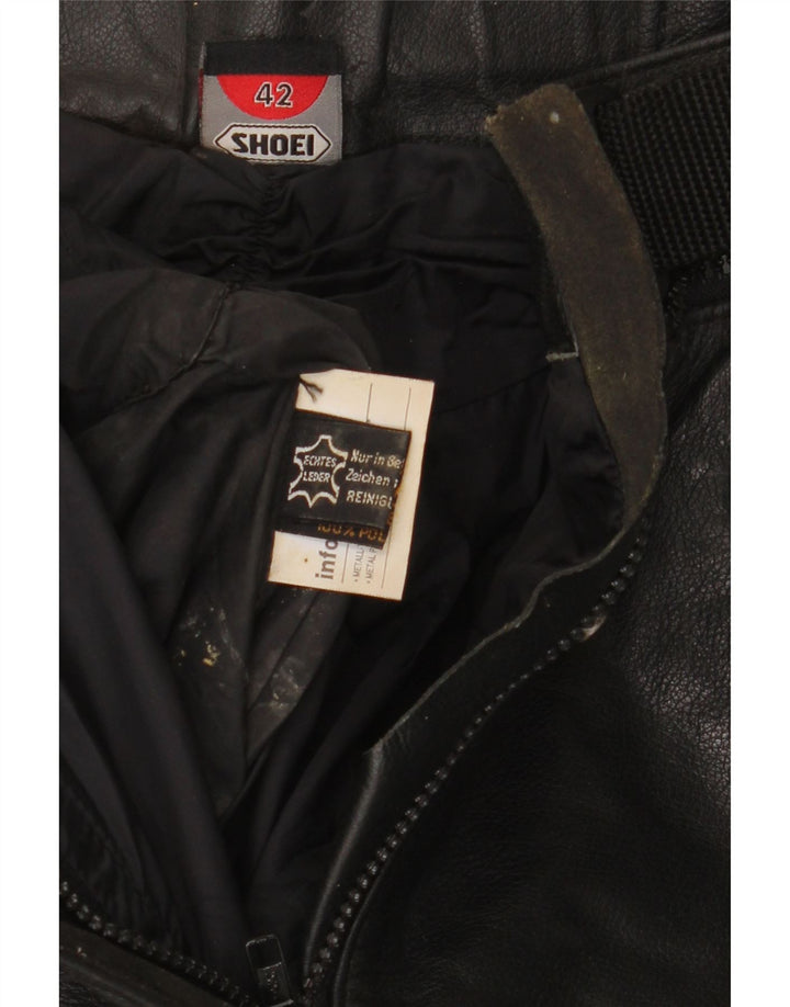 Женские байкерские кожаные брюки Shoei EU 42, средние W28 L21, черные кожаные