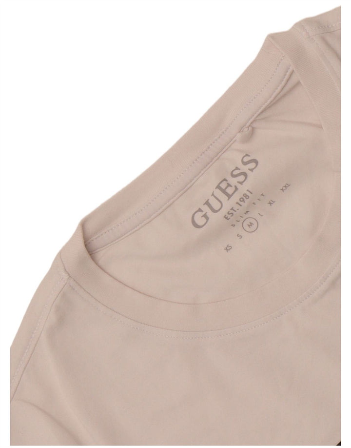 Мужская футболка Guess Slim Fit с рисунком, средний белый