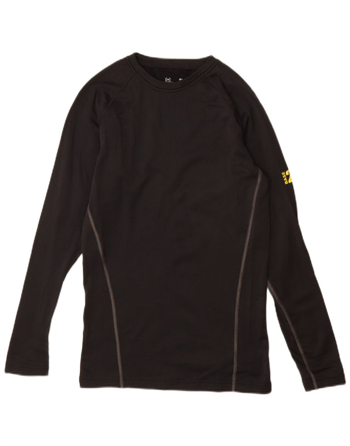 Женский топ Cold Gear Under Armour с длинным рукавом, Великобритания, 10, маленький, черный, полиэстер