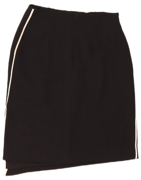REISS Womens Asymmetrical Skirt UK 8 Small W28  Black Polyester