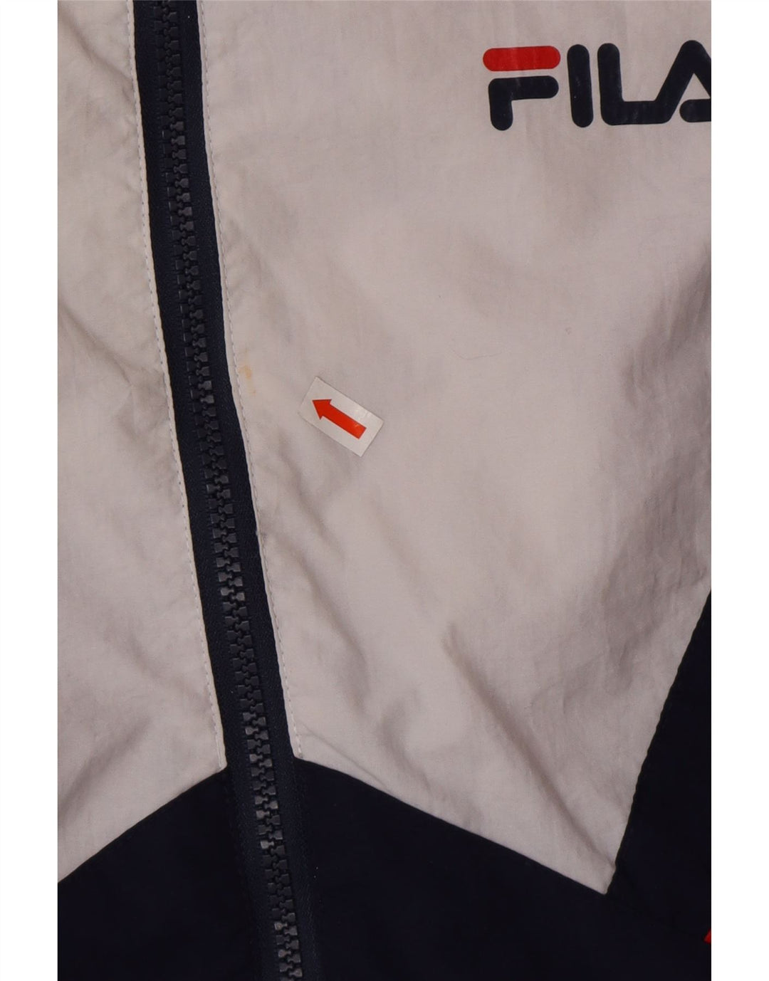 Женский спортивный костюм оверсайз FILA, верхняя куртка UK 6 XS, темно-синий с цветными блоками