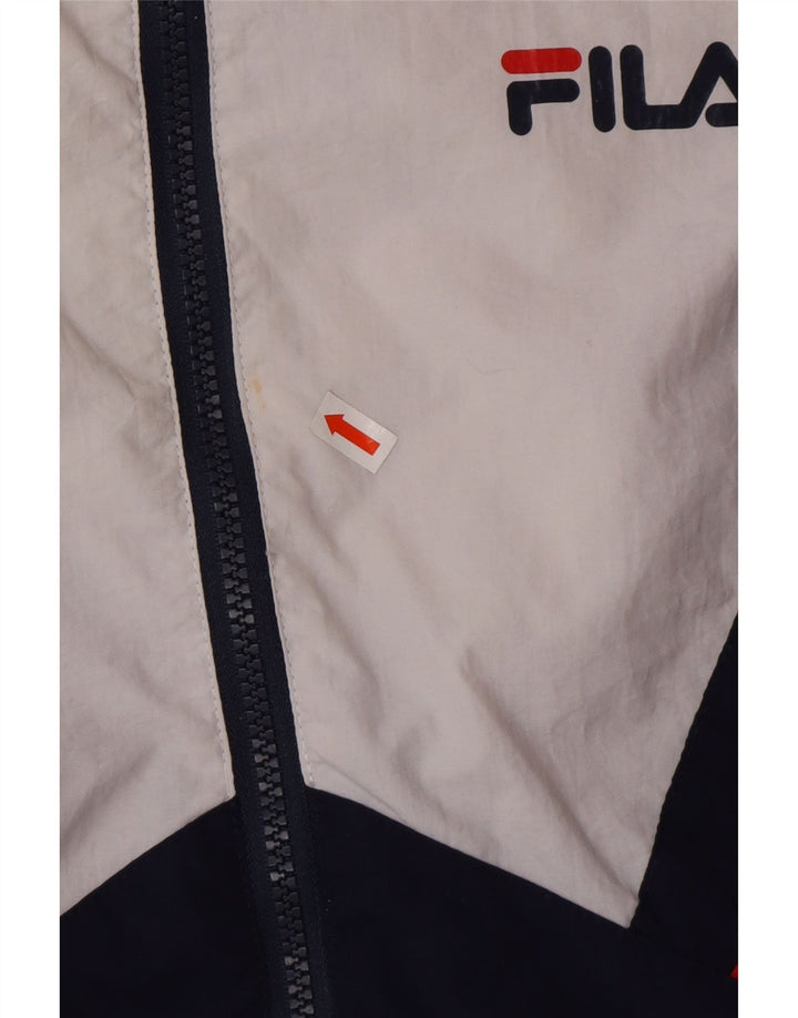 Женский спортивный костюм оверсайз FILA, верхняя куртка UK 6 XS, темно-синий с цветными блоками