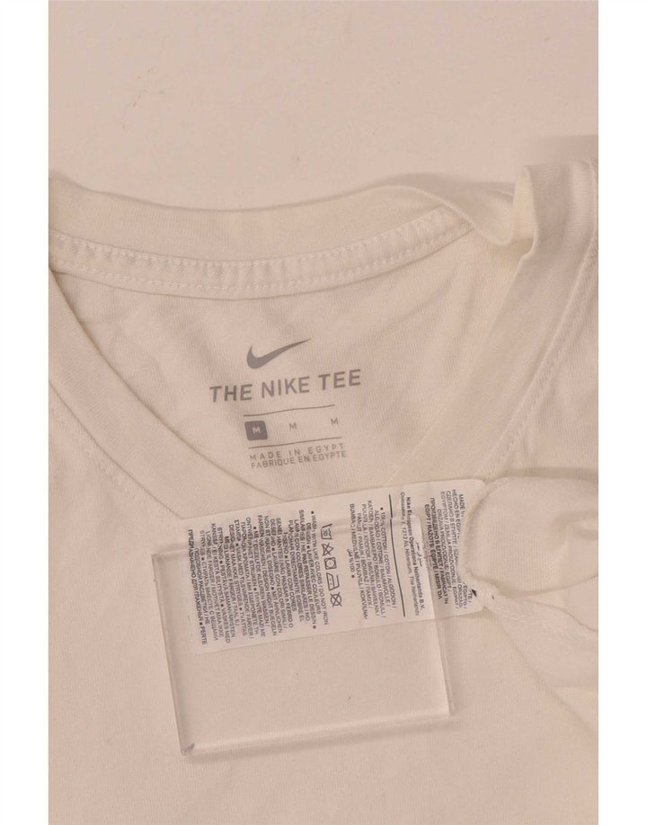 Мужская футболка Nike из хлопка белого цвета среднего размера