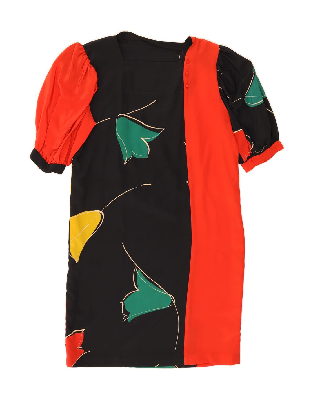 VINTAGE Womens Sheath Dress UK 12 Medium Multicoloured Floral Vintage Vintage and Second-Hand Vintage from Messina Hembry 