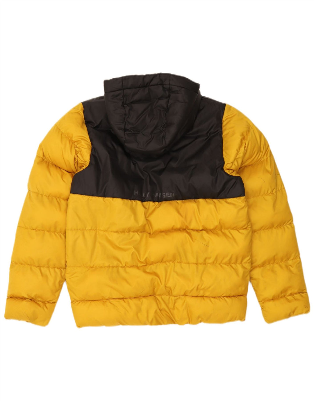 Helly Hansen Утепленная куртка с капюшоном для мальчиков 13-14 лет, желтая с цветными блоками