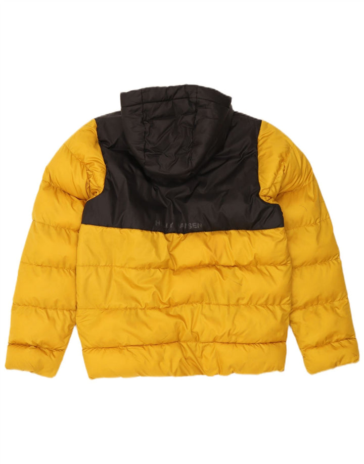 Helly Hansen Утепленная куртка с капюшоном для мальчиков 13-14 лет, желтая с цветными блоками