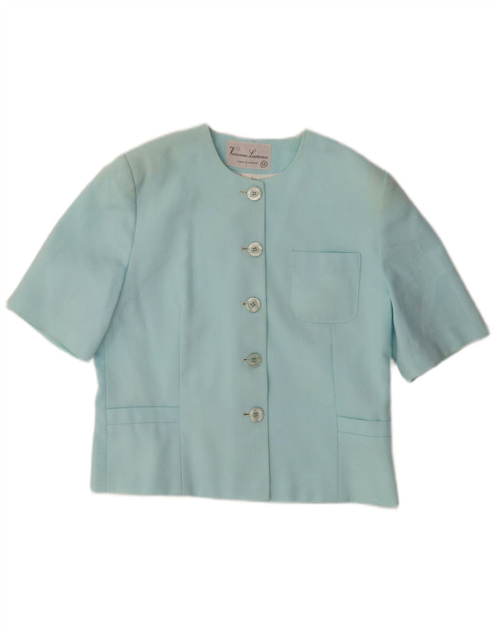 VIVIENNE LAURENCE Женский пиджак на 5 пуговицах UK 12 Средний синий