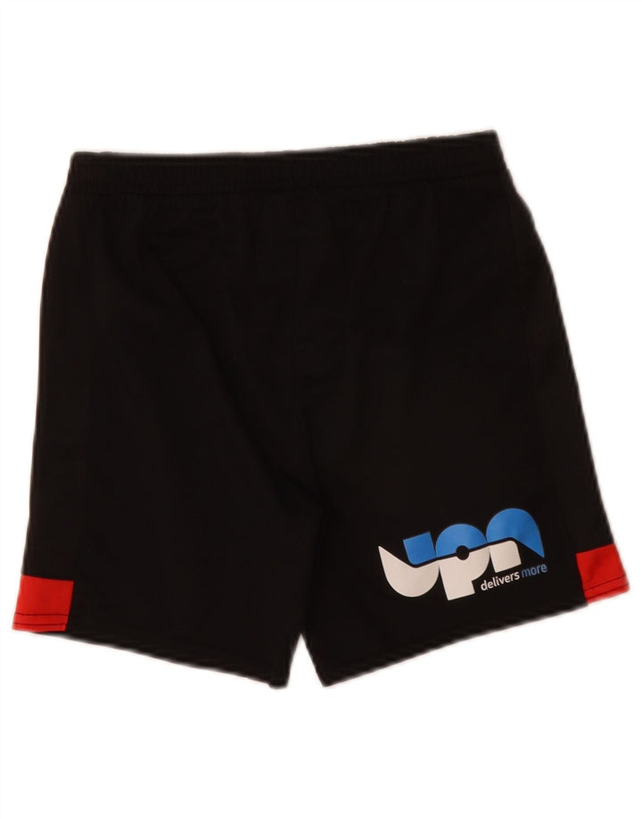 Umbro Спортивные шорты с графическим рисунком для мальчиков 7–8 лет, маленькие черные, полиэстер с цветными блоками