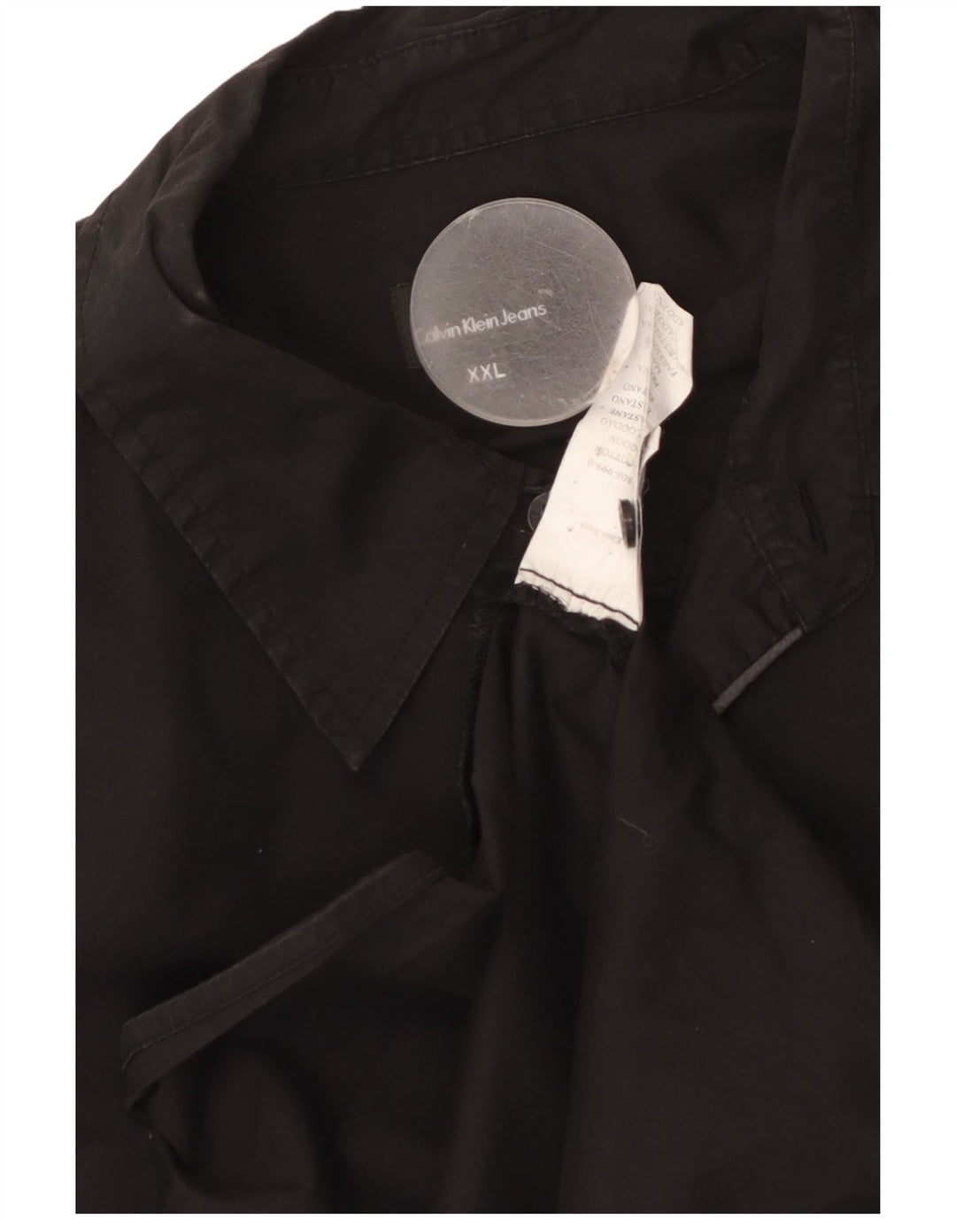 Мужская рубашка с коротким рукавом Calvin Klein Jeans 2XL, черный хлопок