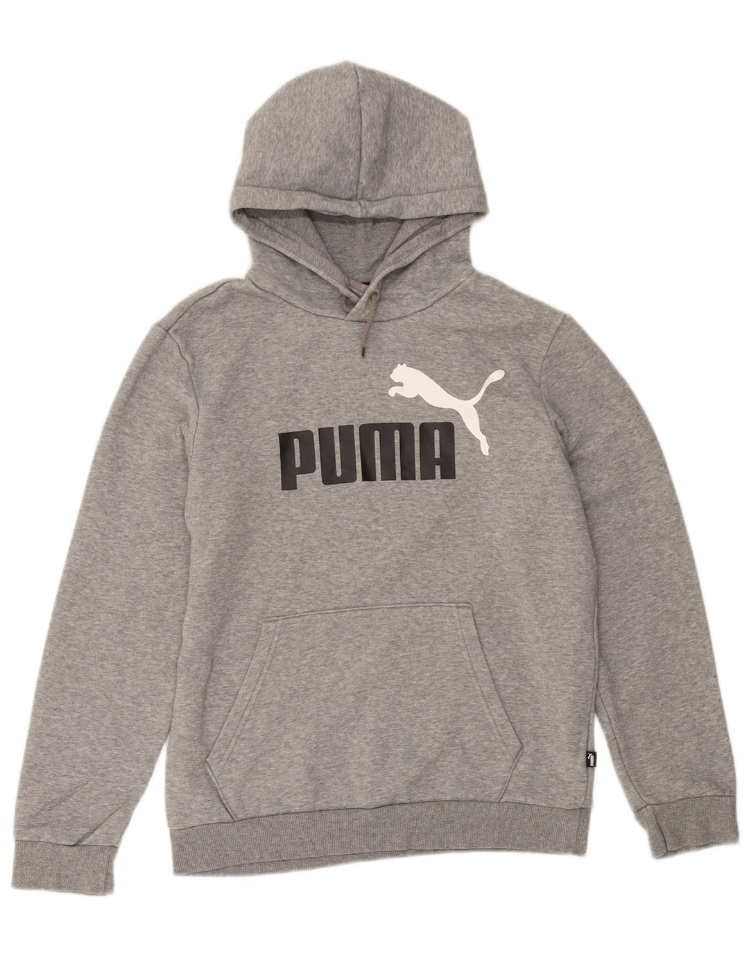 Мужской джемпер с капюшоном Puma, маленький серый, хлопковый