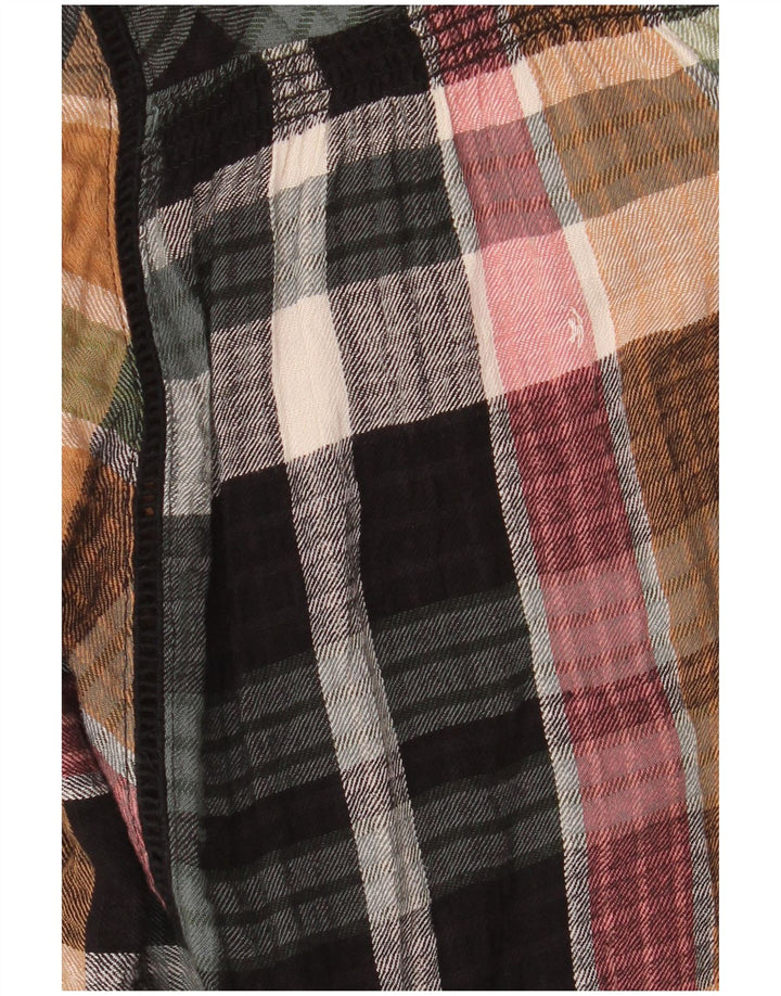 Женская блузка с длинными рукавами FAT FACE, Великобритания, 12, средняя разноцветная клетка