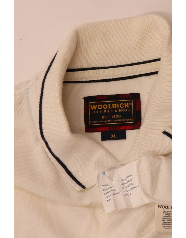 Мужская рубашка поло Woolrich XL, белый хлопок