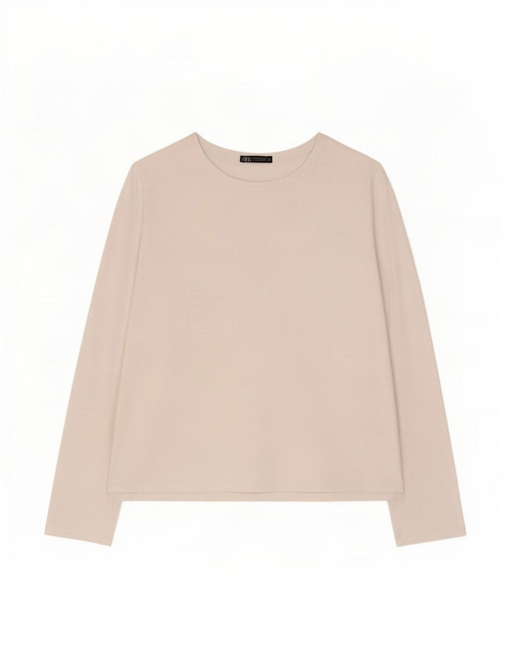 Женский топ Zara с длинным рукавом UK 18 XL, белый
