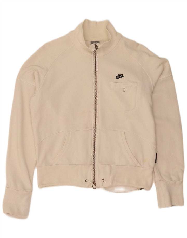 Женский спортивный костюм Nike Top Jacket UK 10/12, средний белый хлопок, белый цвет