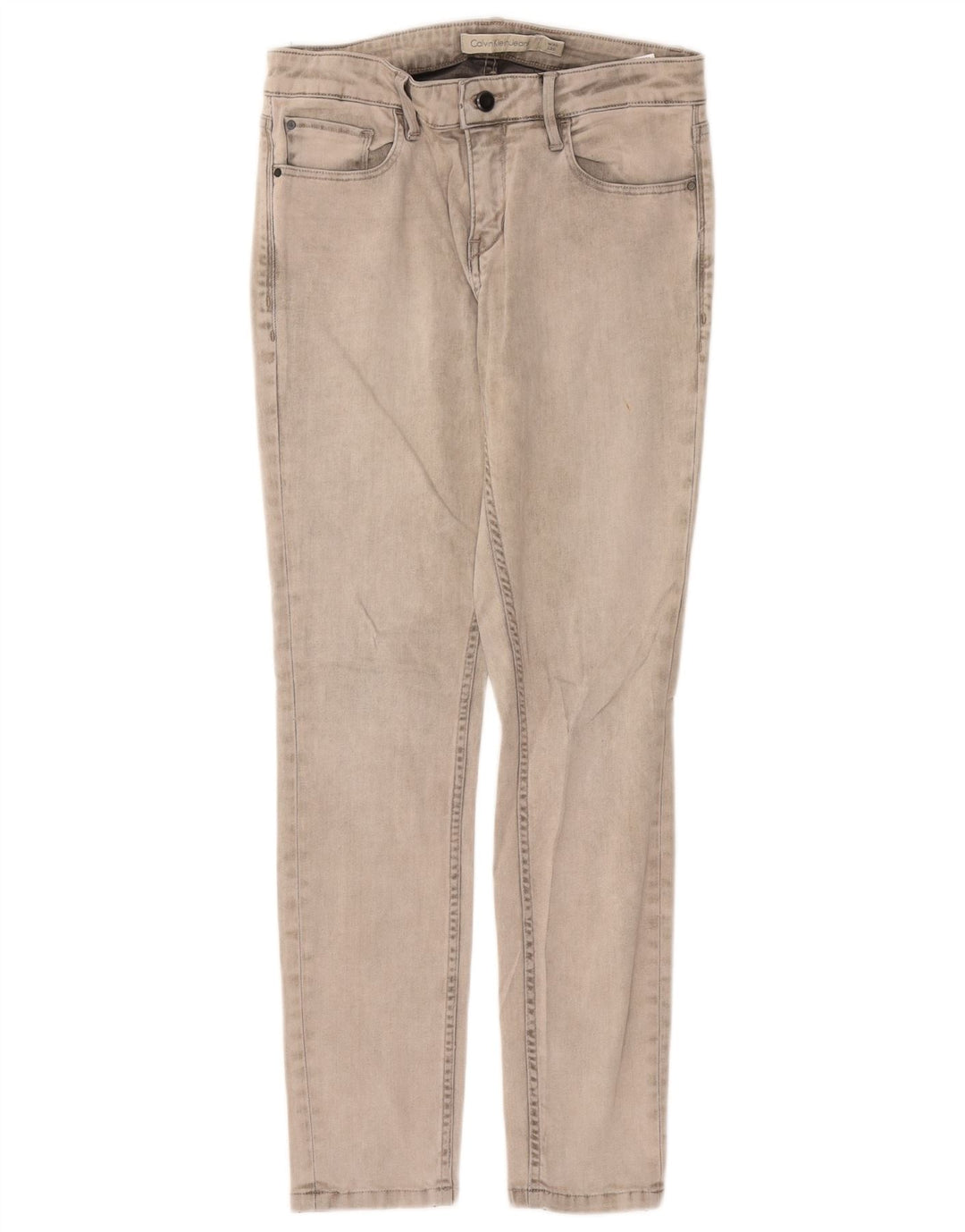 CALVIN KLEIN Женские узкие джинсы W30 L30 Серые хлопковые