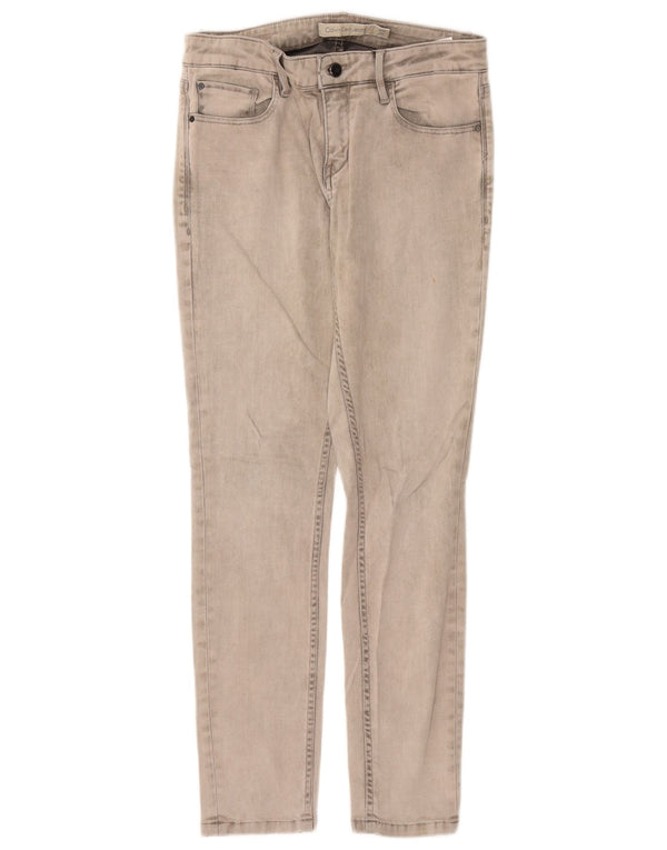 CALVIN KLEIN Женские узкие джинсы W30 L30 Серые хлопковые